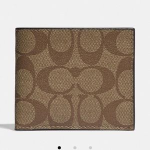 Men’s Coach Id Billfold Wallet in Signature Canvas